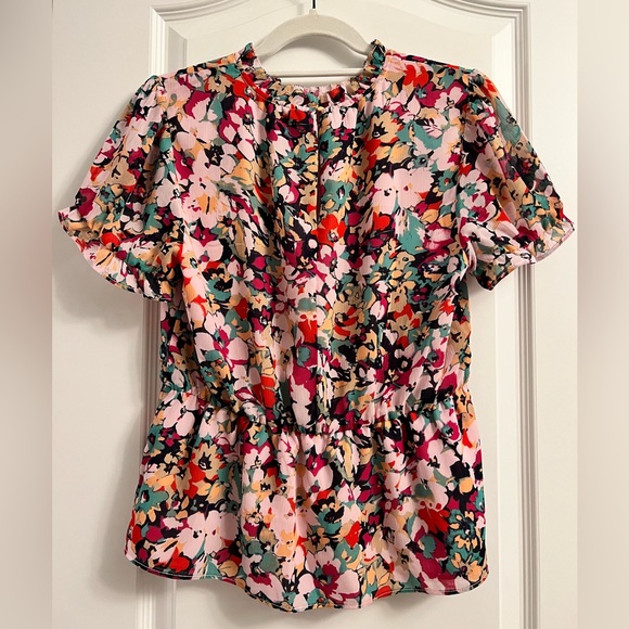 J.CREW ruffle neck blouse - Picture 2 of 4